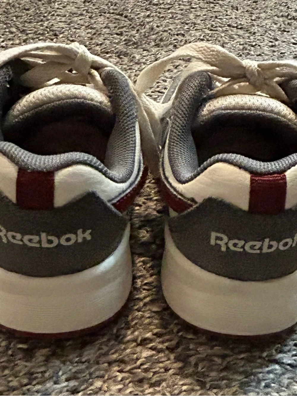 Reebok Royal BB4500 Low 2 Kids Sneakers Grey White Maroon - Size 11K